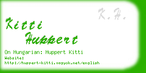 kitti huppert business card